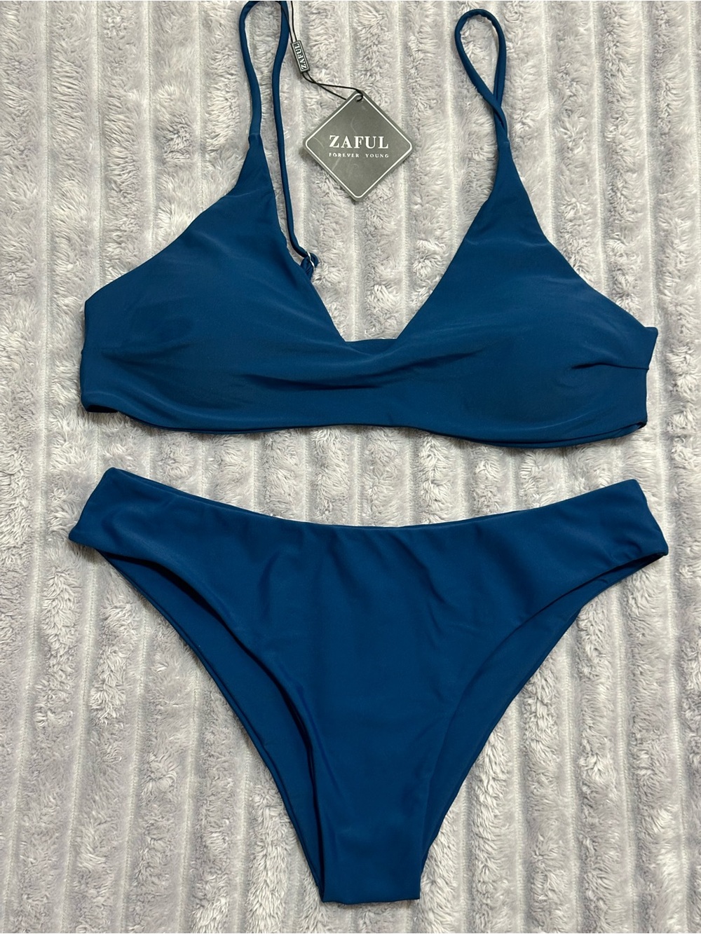 Zaful Women's Deep Teal Two-Piece Bikini Set